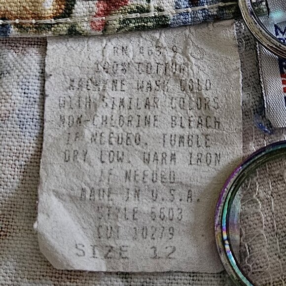 Willowbend Shorts Womens 12 Floral Cotton Twill Pockets Retro Boho USA Made Vtg - Picture 12 of 15